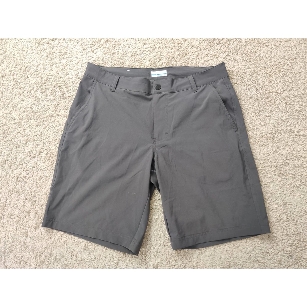 (V) Columbia Men short hiking casual regular fit lightweight gray sz 32x42